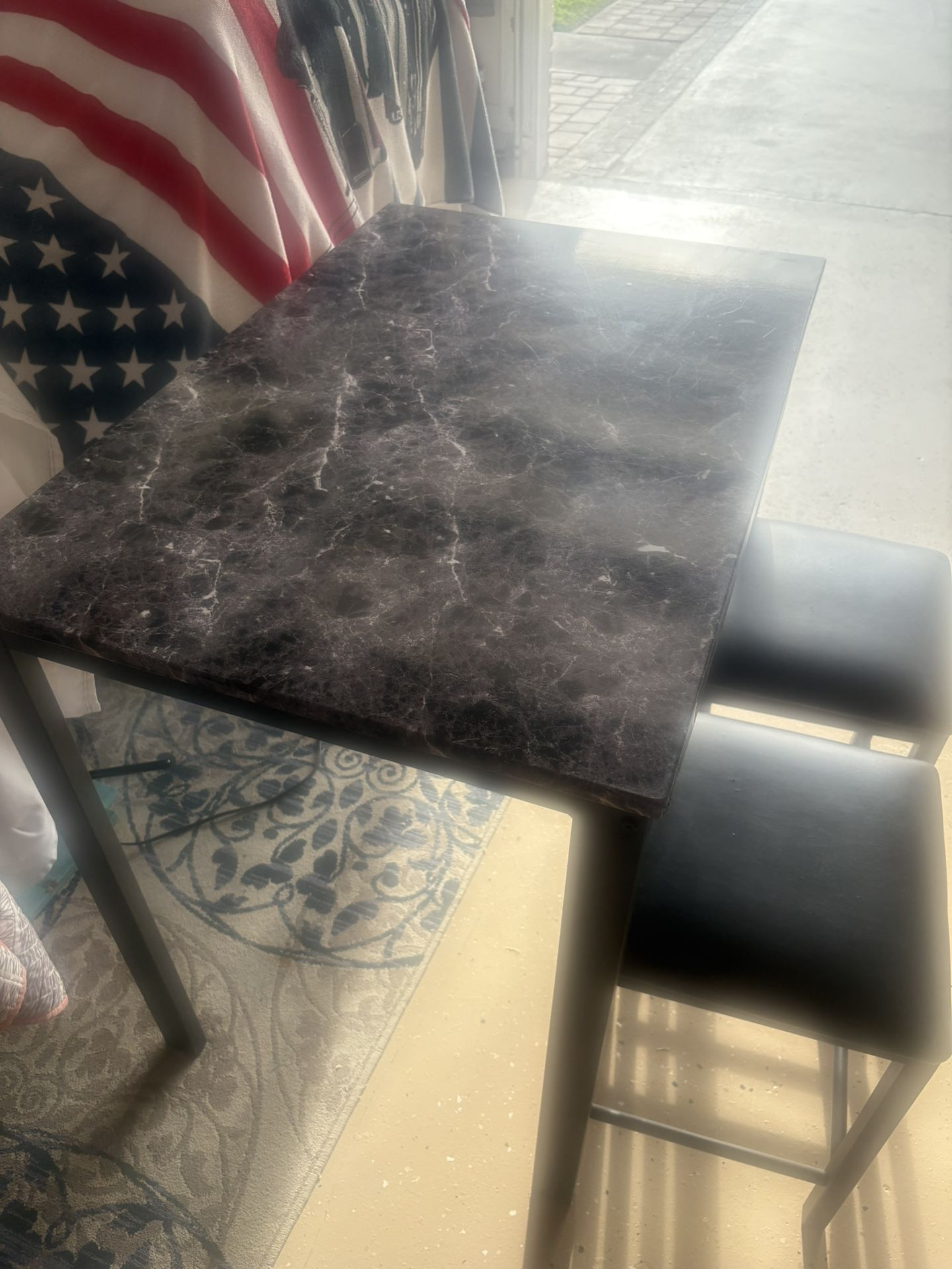 table two stools
