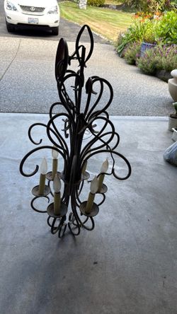 Rustic Hallway  Chandelier  36 H x 18” W