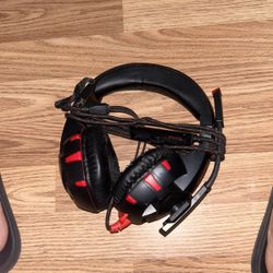 Headphones For Pc And Console With Red LED With Mic