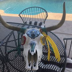 Two Decorative Bull Skulls For $100