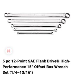 Snap On Offset Box Wrench Set
