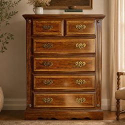 Awesome tallboy dresser with original brass handles