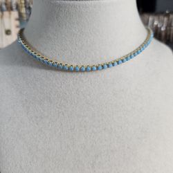 14k Gold Plated Tennis Necklace