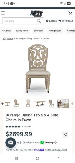 Dining room set 4 chairs