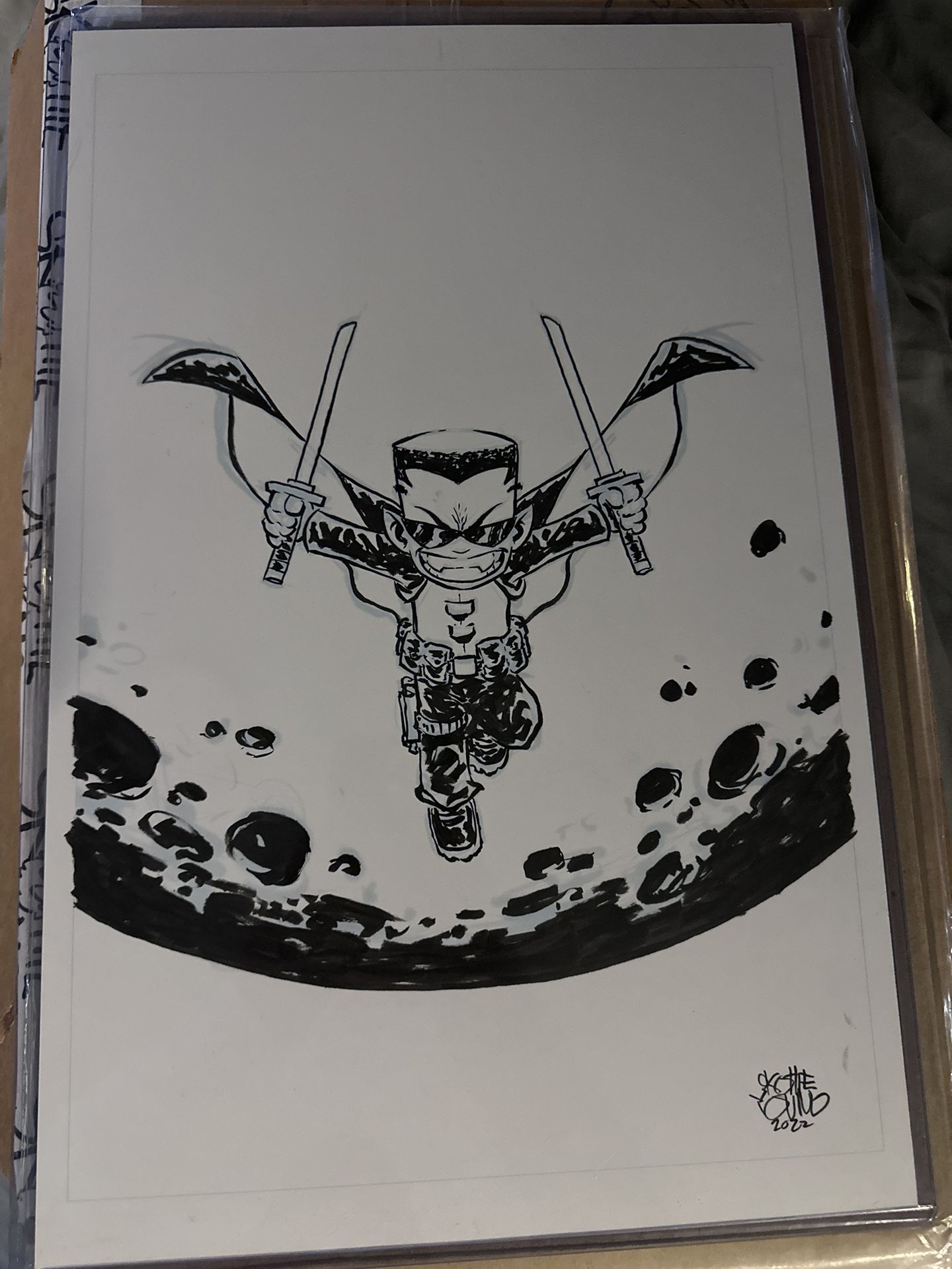 Skottie Young Original Art Blade “All Out Avengers” #1