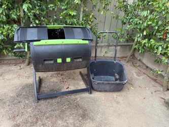 65-Gallon Compost Tumbler with Collection Cart