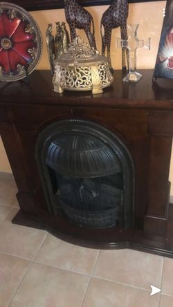 Decorated fireplace