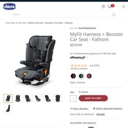 Chicco Car Seat Kids Booster Seat Toddler And Kid