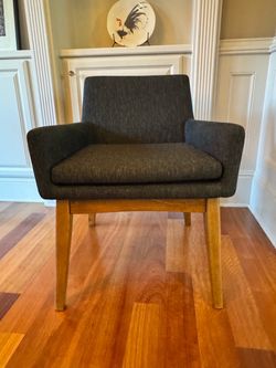 Dining chairs (set of 6) upholstered / mid century