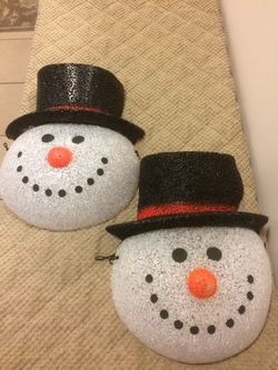 Christmas Snowman Porch Light Covers