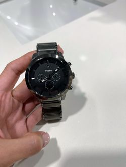 Mens Gunmetal Stainless Steel Watch