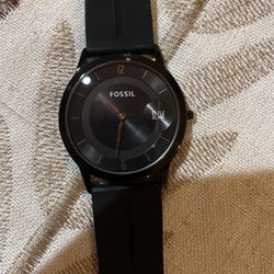 black fossil watch