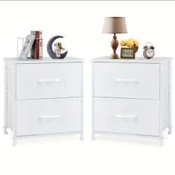 Pack of 2 Nightstand Bedside Coffee Sofa Tea Table Storage Closet Chest Clothes Display for Bedroom