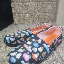 Skechers Bobs Shoes Women 7.5 Grumpy Cat 