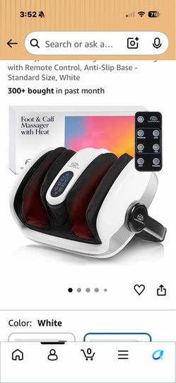 Heated foot/calf massager