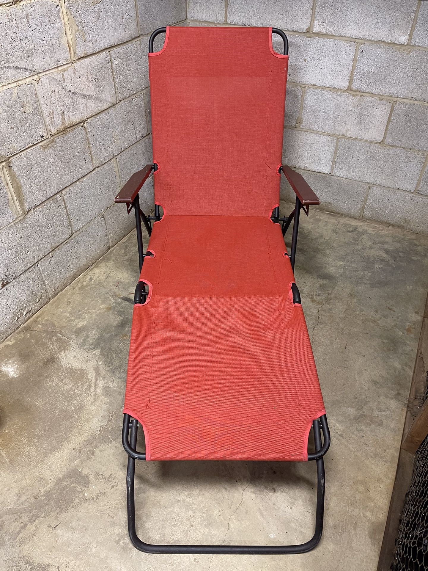 'RIO' Brand Top-Quality RED Folding Chaise Lounge Chair - price as posted is firm.