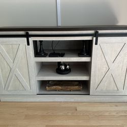 Entertainment Center With Sliding Doors 
