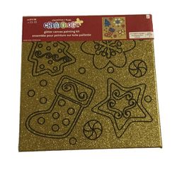 glitter canvas craft kit