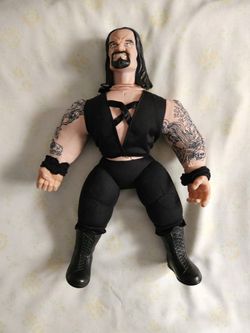 Vintage 1990's Jacks Pacific 1998 Undertaker Plush Figure WWF WWE Almost 17 Inches Tall Figure Good Condition 