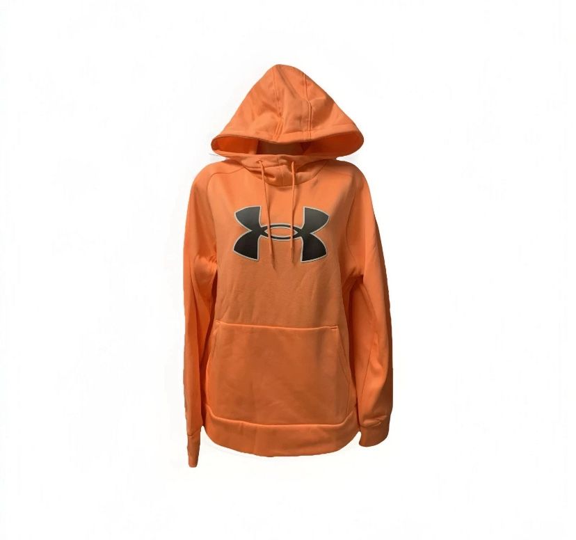 NWT Large Under Armour Women's Pullover Fleece Hoodie Orange Size