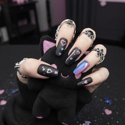 Kawaii Goth Press-On Nails