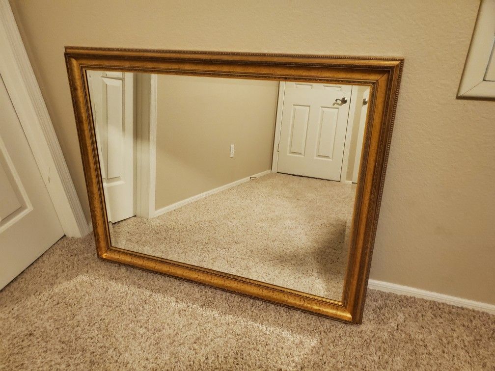 Large Framed Mirror 46x36