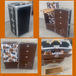 AMAZING & RARE Vintage Steamer Wardrobe Trunk—See Description & All Pics For Details 