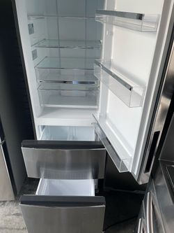 GE stainless steel Counter depth refrigerator double drawers
