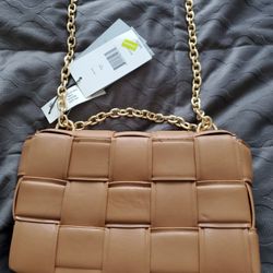 Gray Label Chain Bag  New. 9x2x6 Vegan Leather