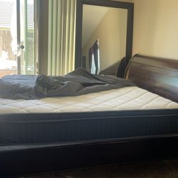 Cal King Bed Frame Cherrywood 