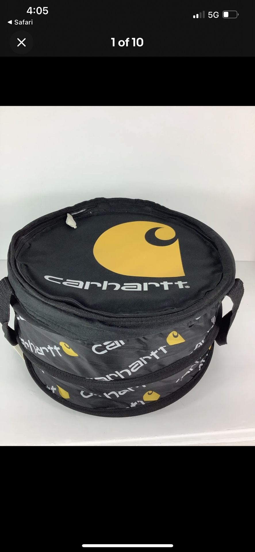 CARHARTT Round Insulated Beer/Beverage Collapsible Cooler 