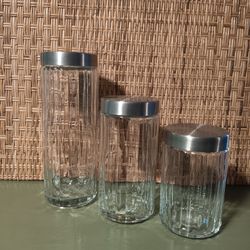 Amici Glass (Italy) Canister Set of 3