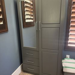 Solid Wood 2 Door Wardrobe Armoire 