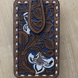 ARIAT MEN'S CELL PHONE CASE TOOLED WALLET