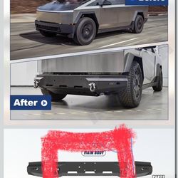 Tesla Cybertruck Front Bumper steel only part of the center 2024 - 2026 New Aftermarket 