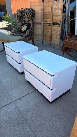 Retro vintage lacquer nightstands