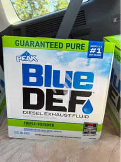 Blue Def diesel exhaust fluid