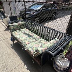 Bench Garden Pillow Top
