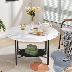 New Marble Top (White) Coffee Table