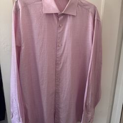  Bugatchi  Shirt - (Pink) 17.5 Collar & 34/35 Sleeve 