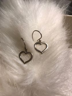 925 silver heart earrings