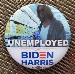 The Big Lebowski Movie Dude Presidential Election 2020 Large Button Pin Brand New 