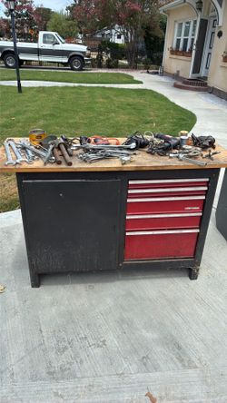 Old craftsman vintage work bench
