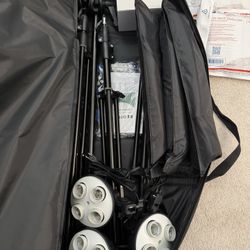2400 Watt Large Photography Softbox Photo Lighting Kit 16" x 24" + Boom Arm Hairlight with Sandbag