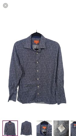 Tallia Shirt Mens M Blue Casual Button Down Long Sleeve Office Business 15.5 