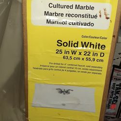 White Bathroom Vanity Top