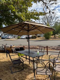Patio Table with umbrella