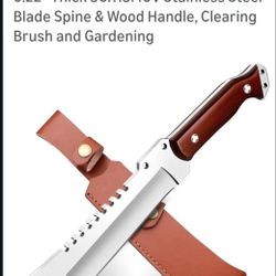 Machette q Sheath, 15" Cutting Trees Heavy Duty Stainless Steal
