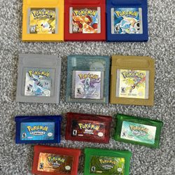 Every Gameboy, Gameboy Color, Gameboy Advanced, Authentic. Pokemon Video Games.