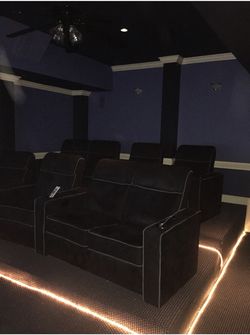 Suede Theater Chairs 